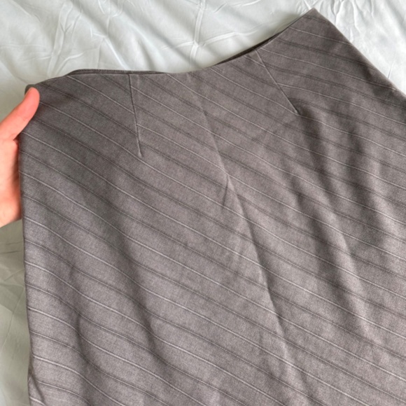 y2k striped shimmer business slit slip mini skirt - Picture 8 of 10